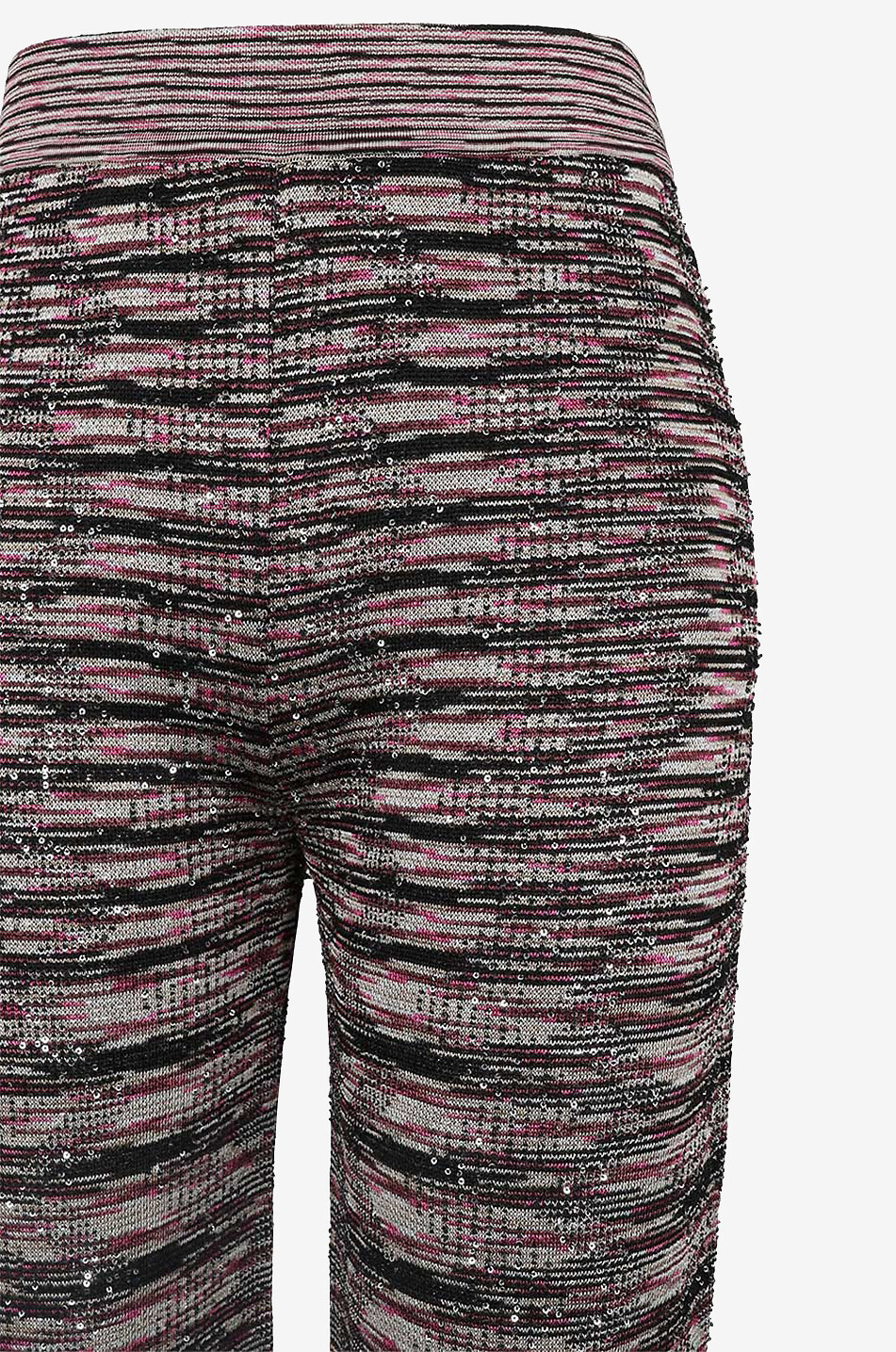 MISSONI Sequin embroidered patterned wide-leg knit trousers Women BLACK 3