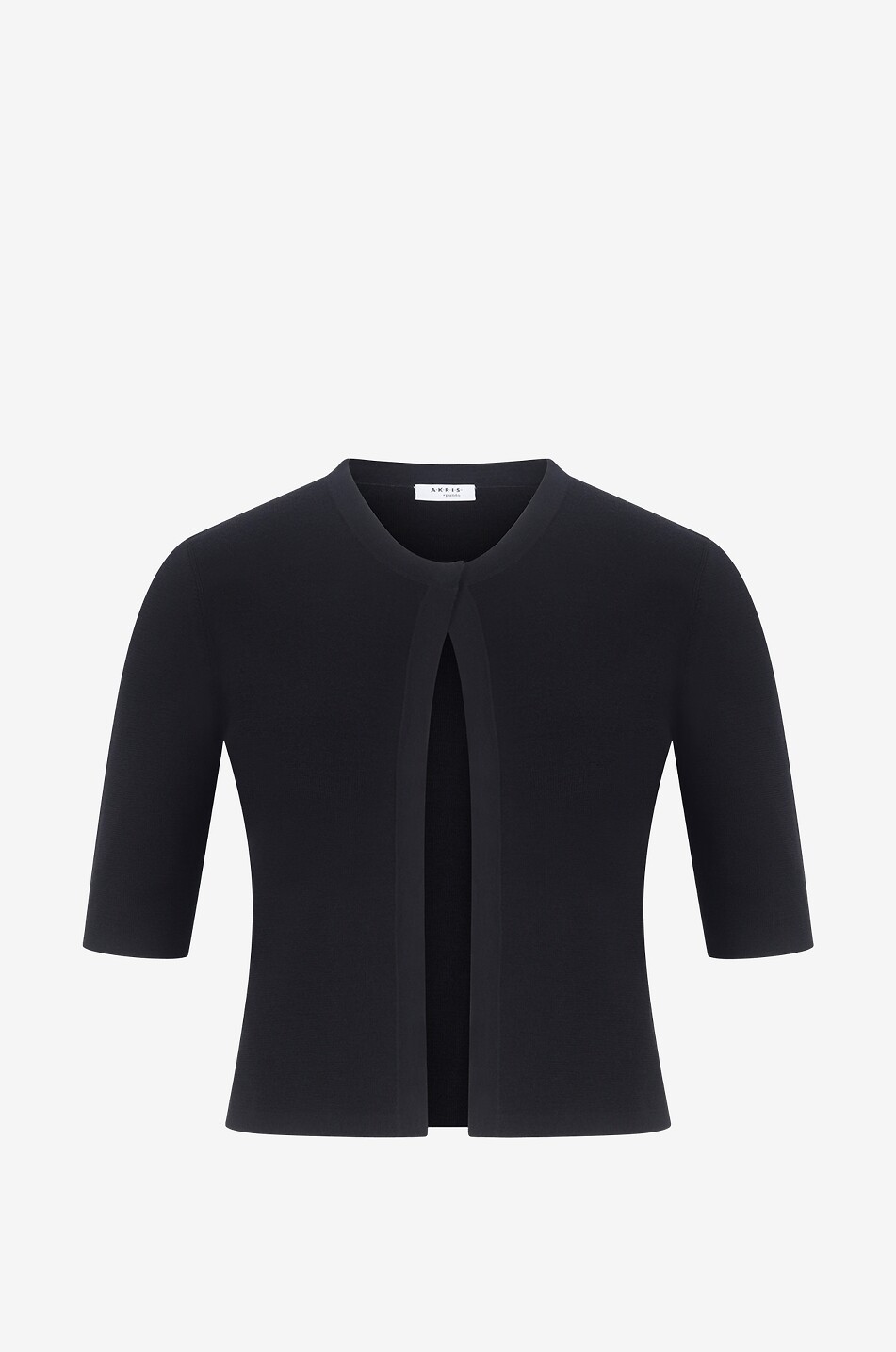 AKRIS PUNTO Cardigan fin à manches courtes Femme NOIR 1