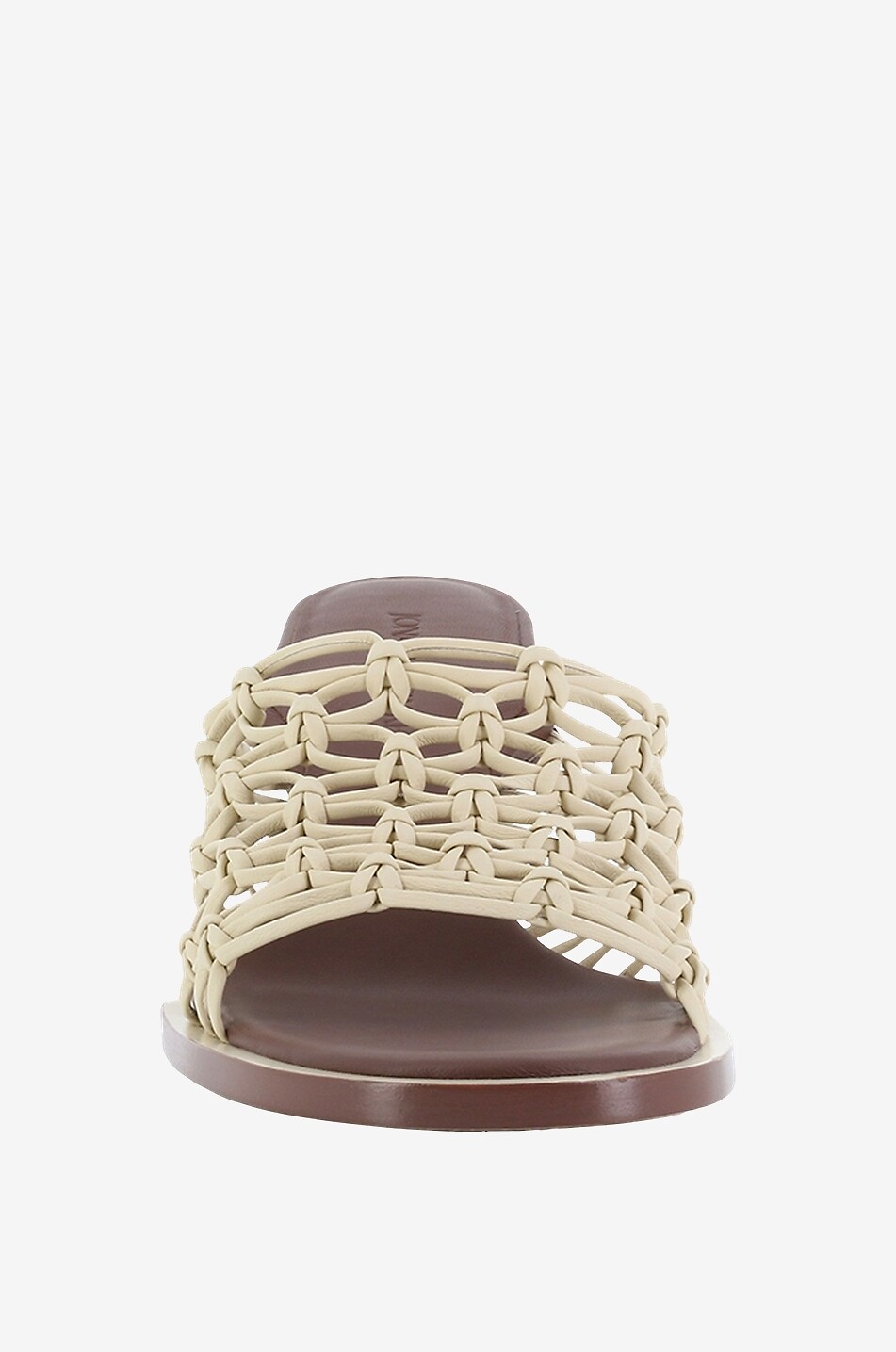 SIMKHAI Offene Flechtpantoletten mit Absatz Theo Lattice 80 Damen Hellbeige 2