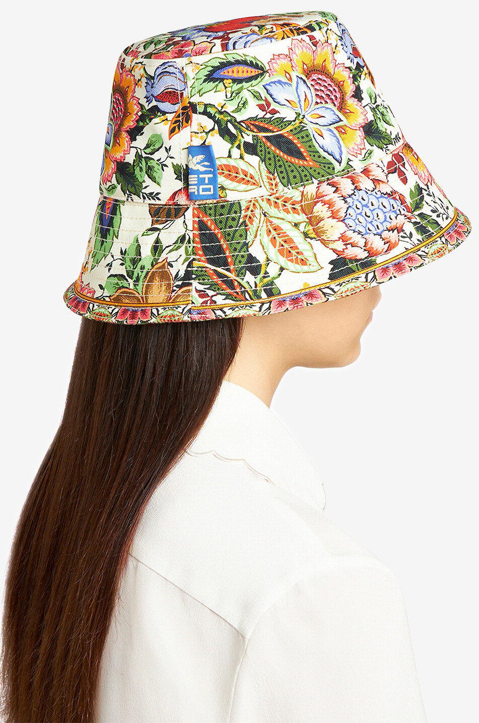 ETRO Bouquet printed canvas bucket hat Women MULTI COLOURED 3