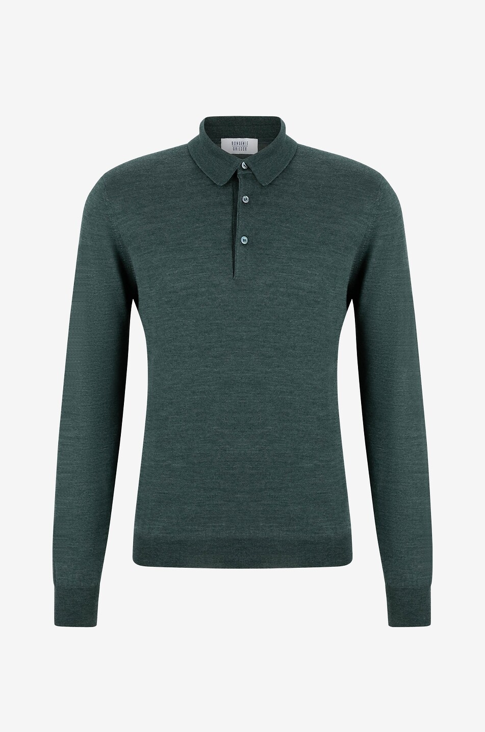 Feinstrickpolohemd mit langen Ärmeln