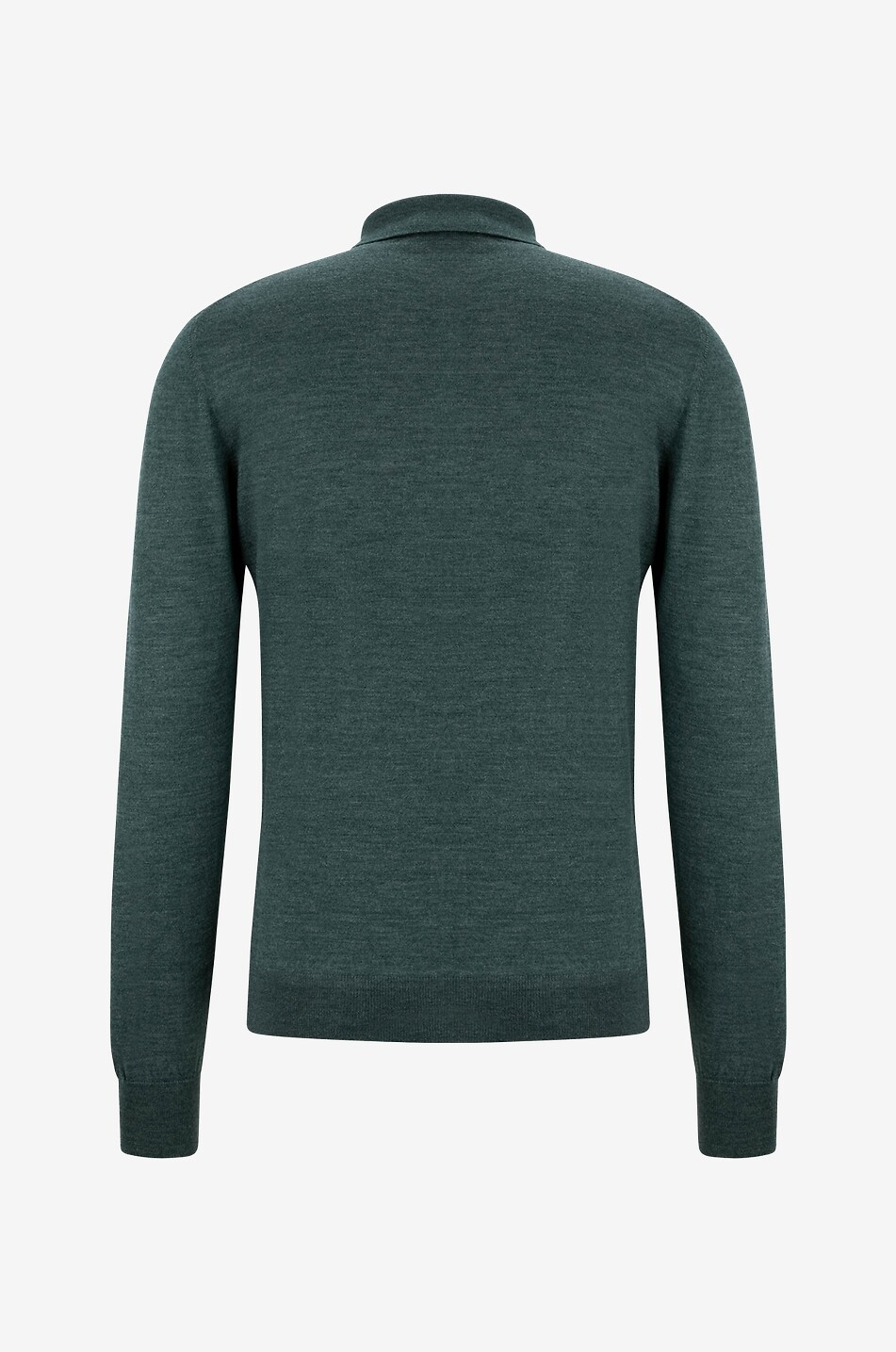 BONGENIE Feinstrickpolohemd mit langen Ärmeln Herren MITTELGRÜN 2