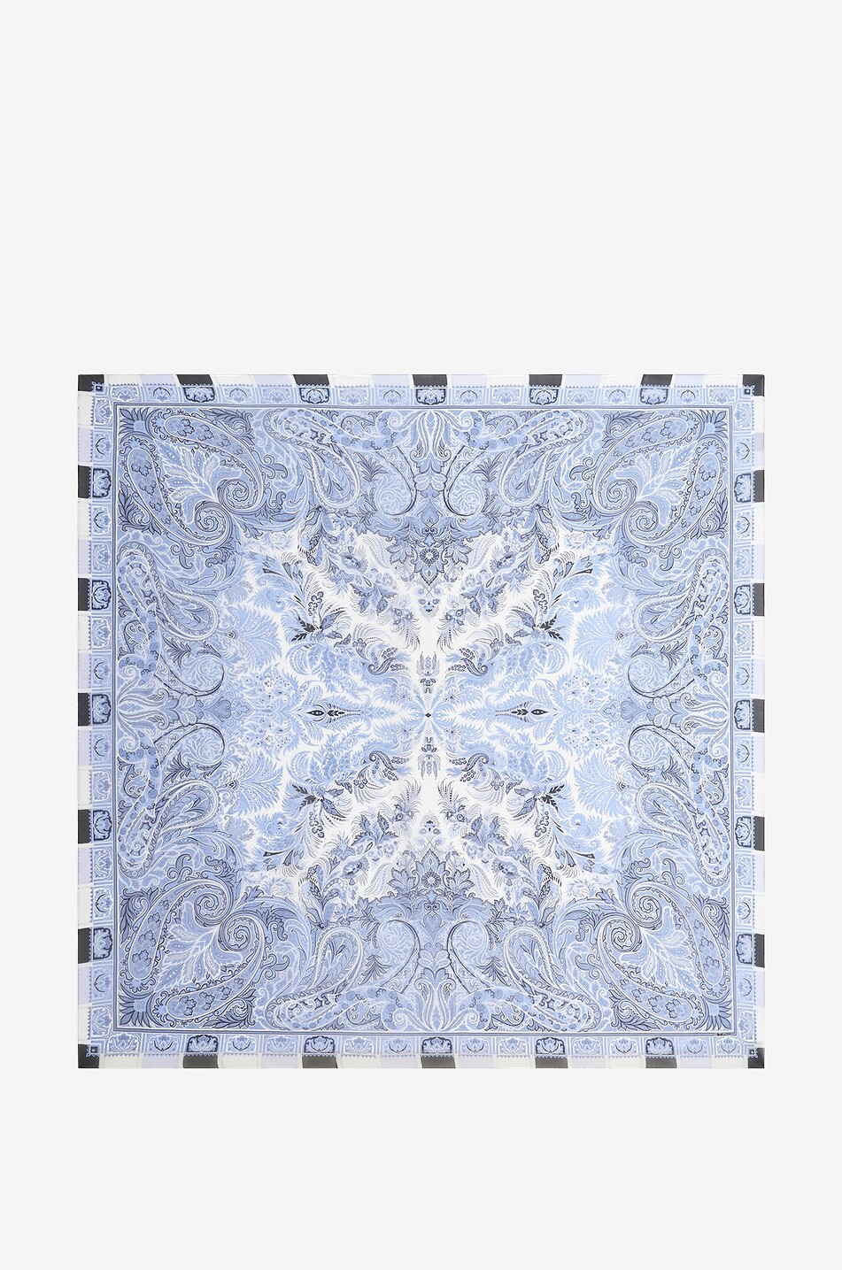 ETRO Grosses Tuch aus Seidenmusselin mit Paisley-Print Damen BLAU 1