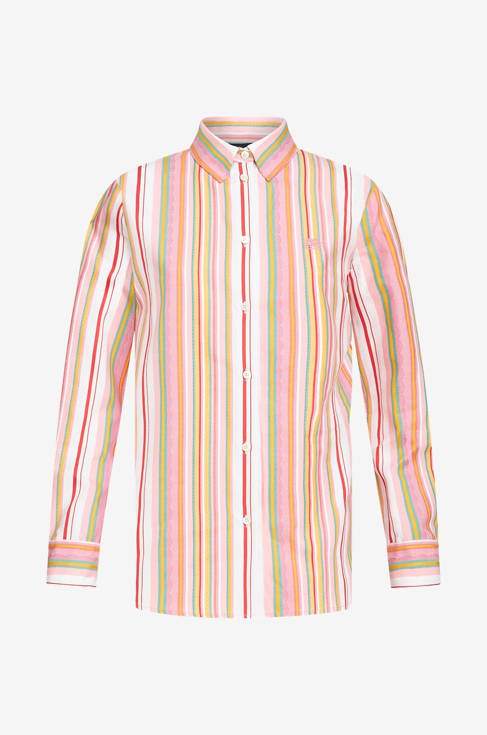 Chemise rayée en jacquard de coton épais