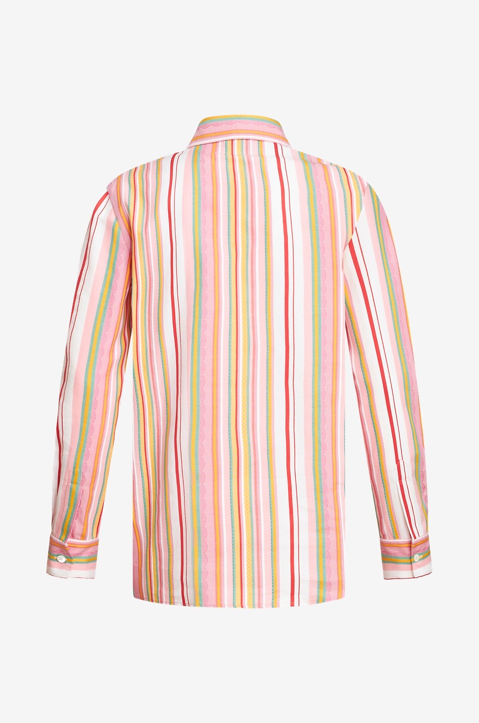 Chemise rayée en jacquard de coton épais