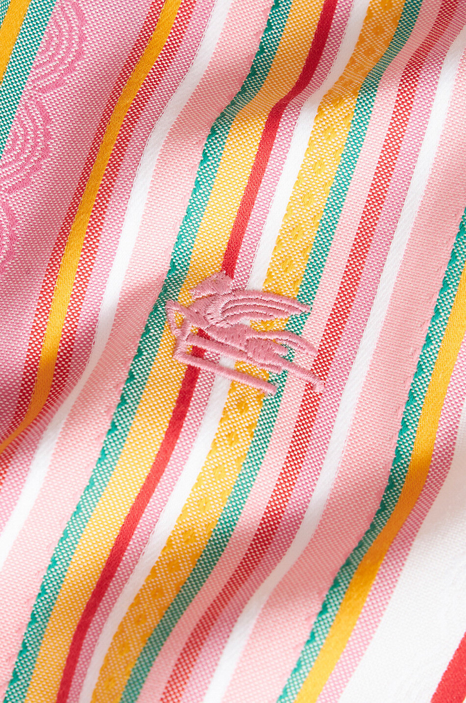 Chemise rayée en jacquard de coton épais
