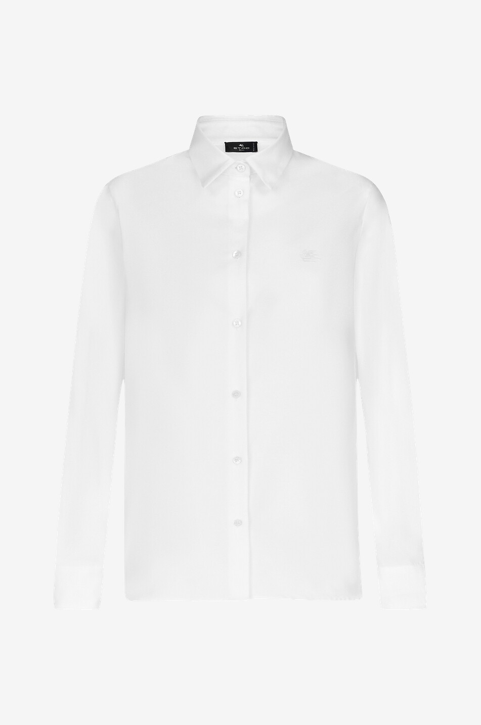 Einfarbiges Hemd aus Oxfordbaumwolle