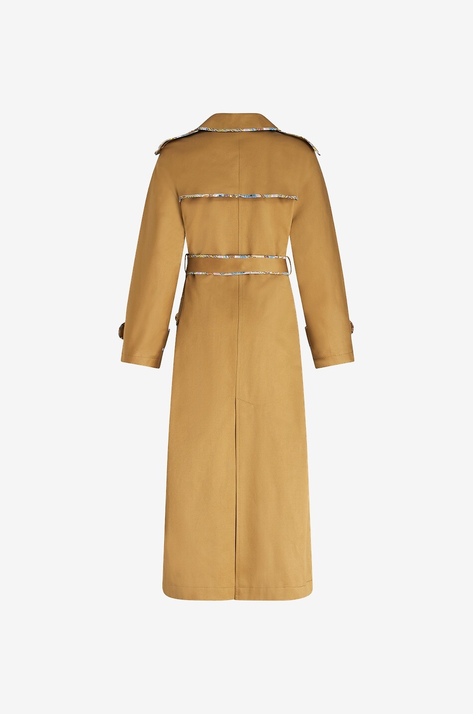 ETRO Gabardine-Trenchcoat mit Paspeln Paisley Medaillons Damen HELLBRAUN 2