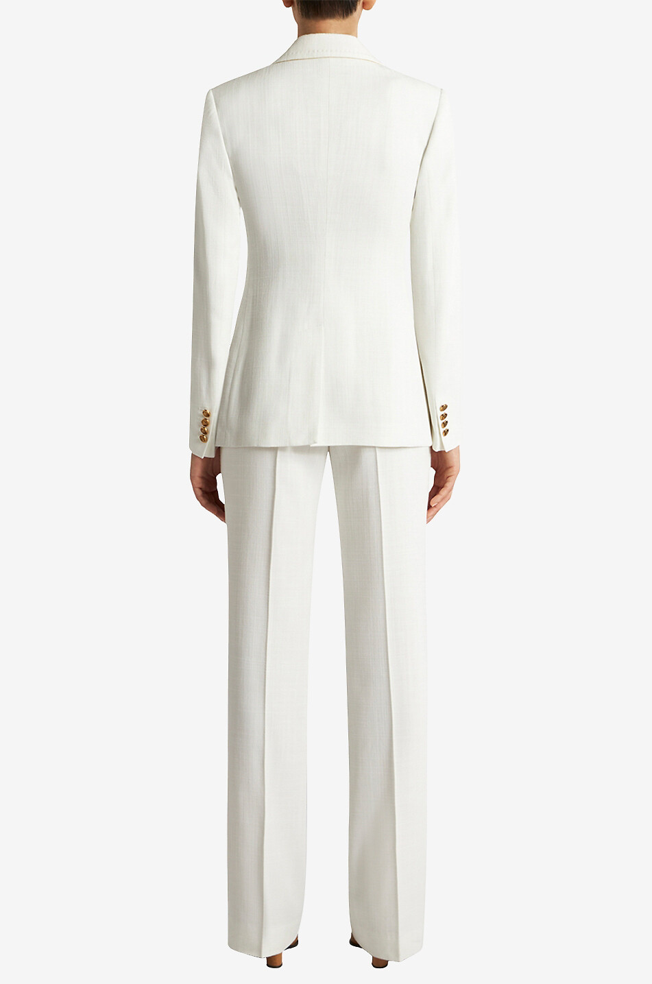 ETRO Taillierter Blazer aus mit feinen Karos texturiertem Jacquard Damen WEISS 4