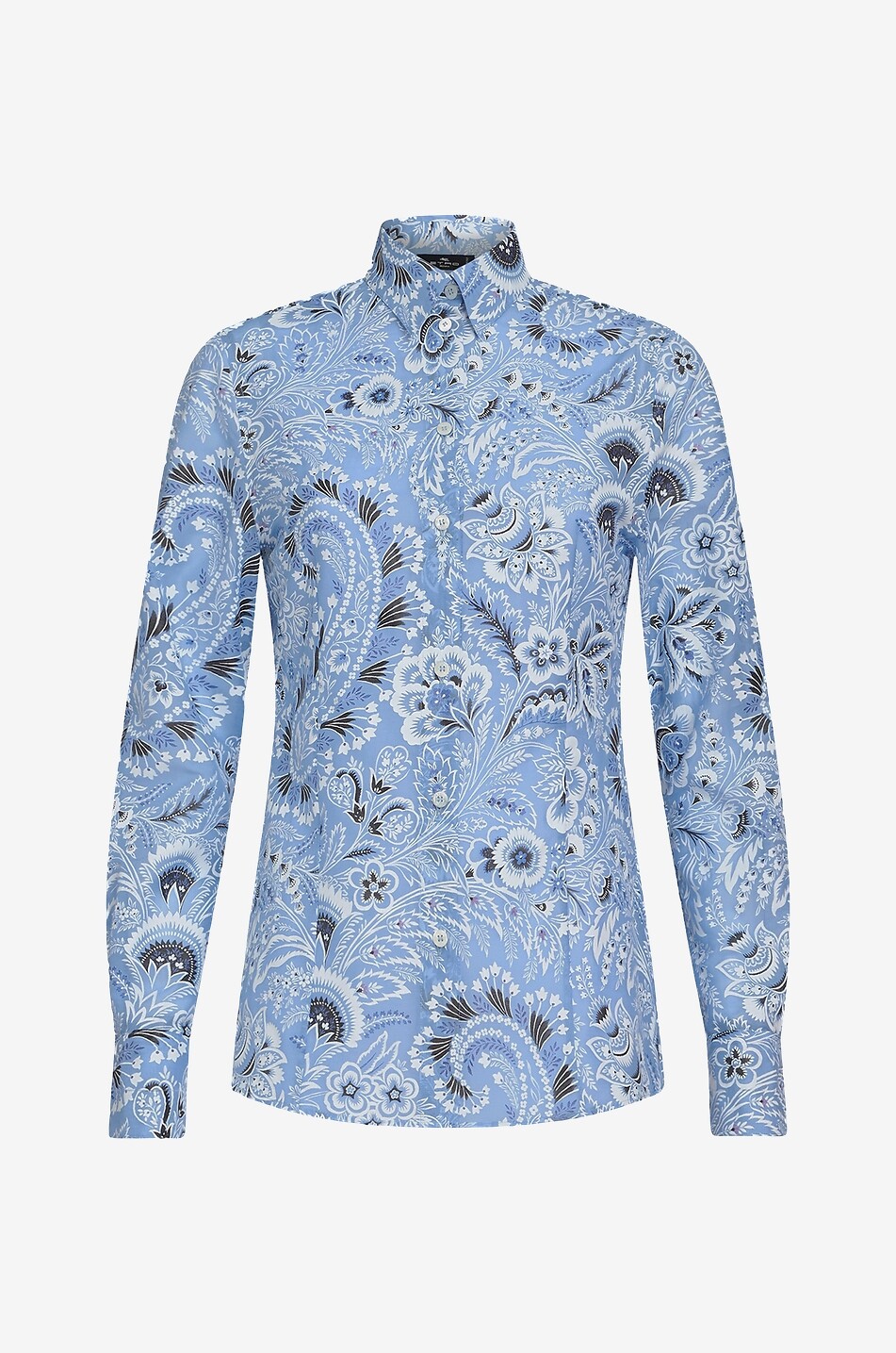 Transparentes Slim-Fit-Hemd mit Print Paisley Bouquet