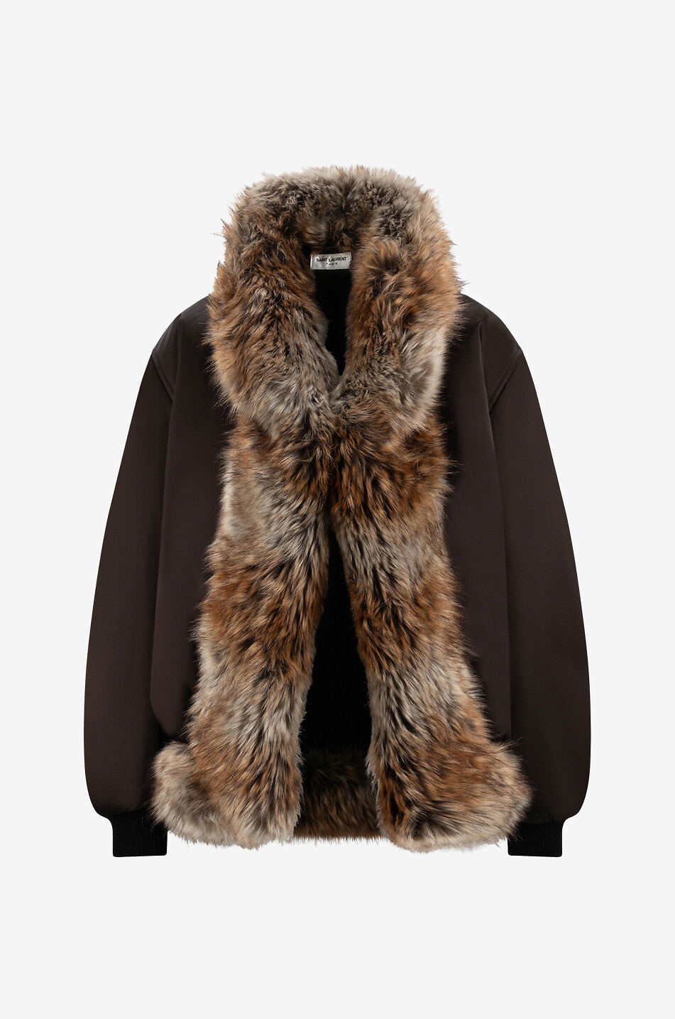 Down jacket with plush shawl collar