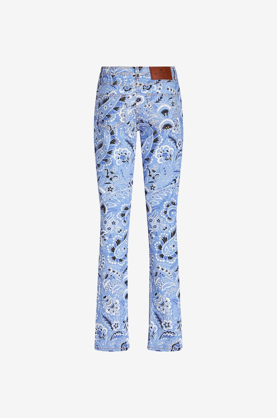 Skinny-Fit-Jeans mit hoher Taille und Bandana-Print