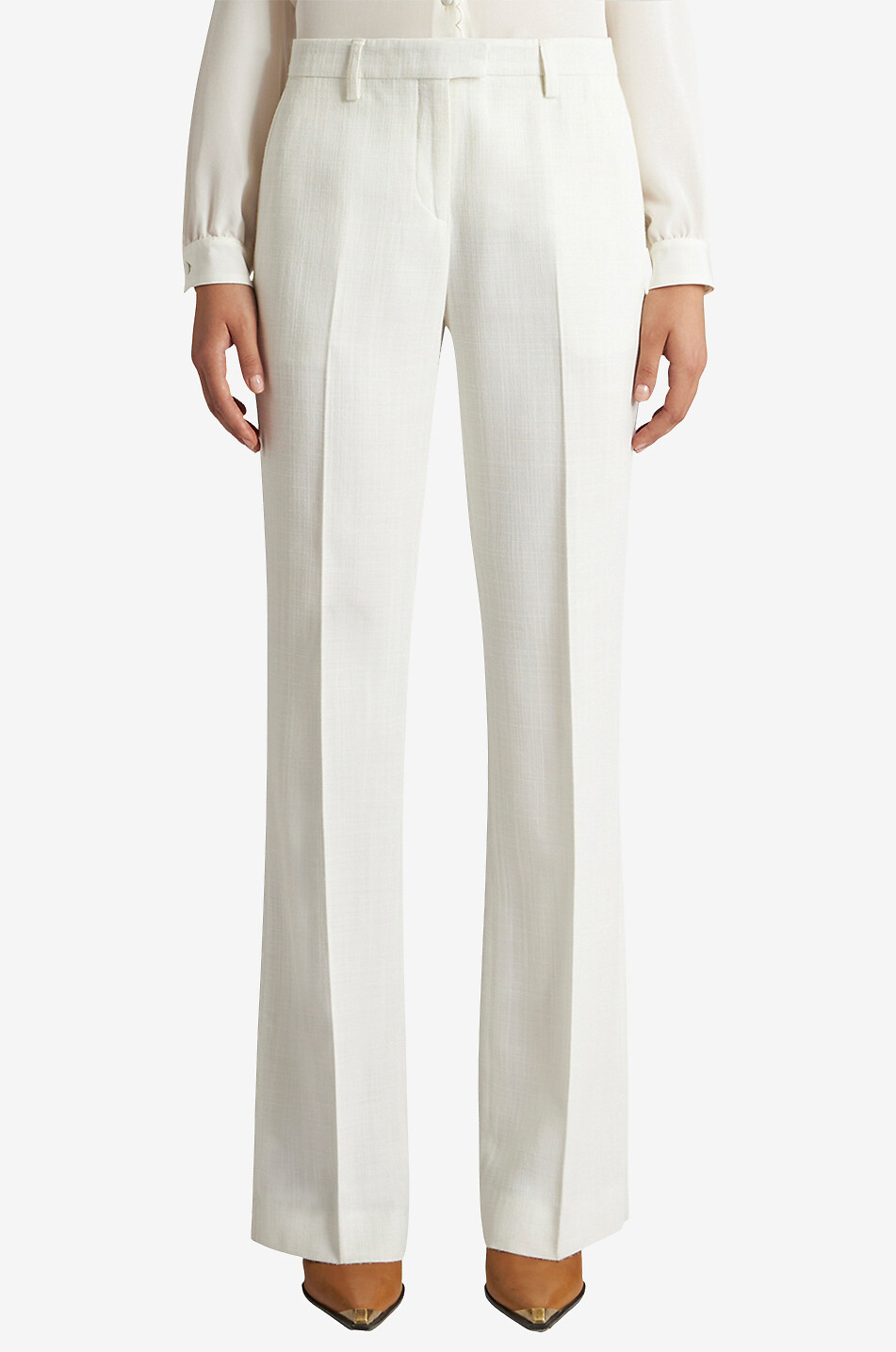 Pantalon droit en tissu flammé Pegaso