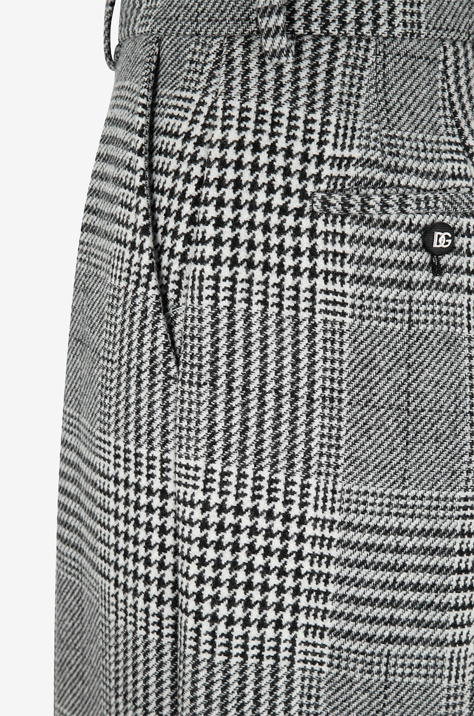 Ausgestellte Wollhose mit Glencheck-Karos