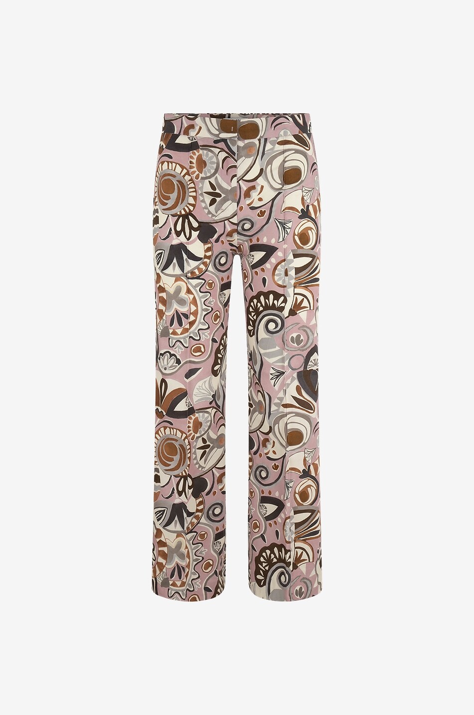 Licia cropped printed wide-leg trousers
