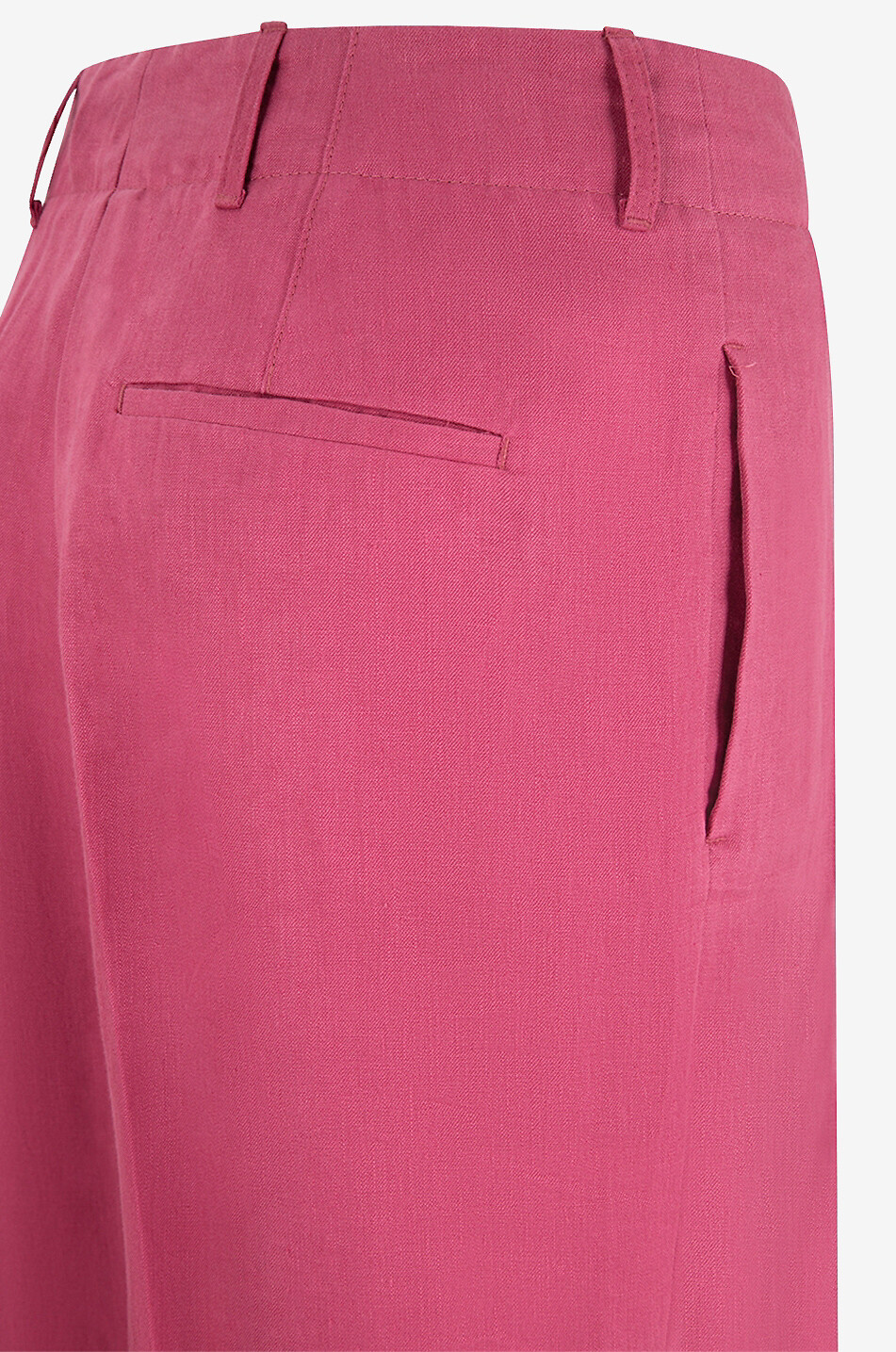 Leinenhose mit hohem Bund und weitem Bein Rebecca