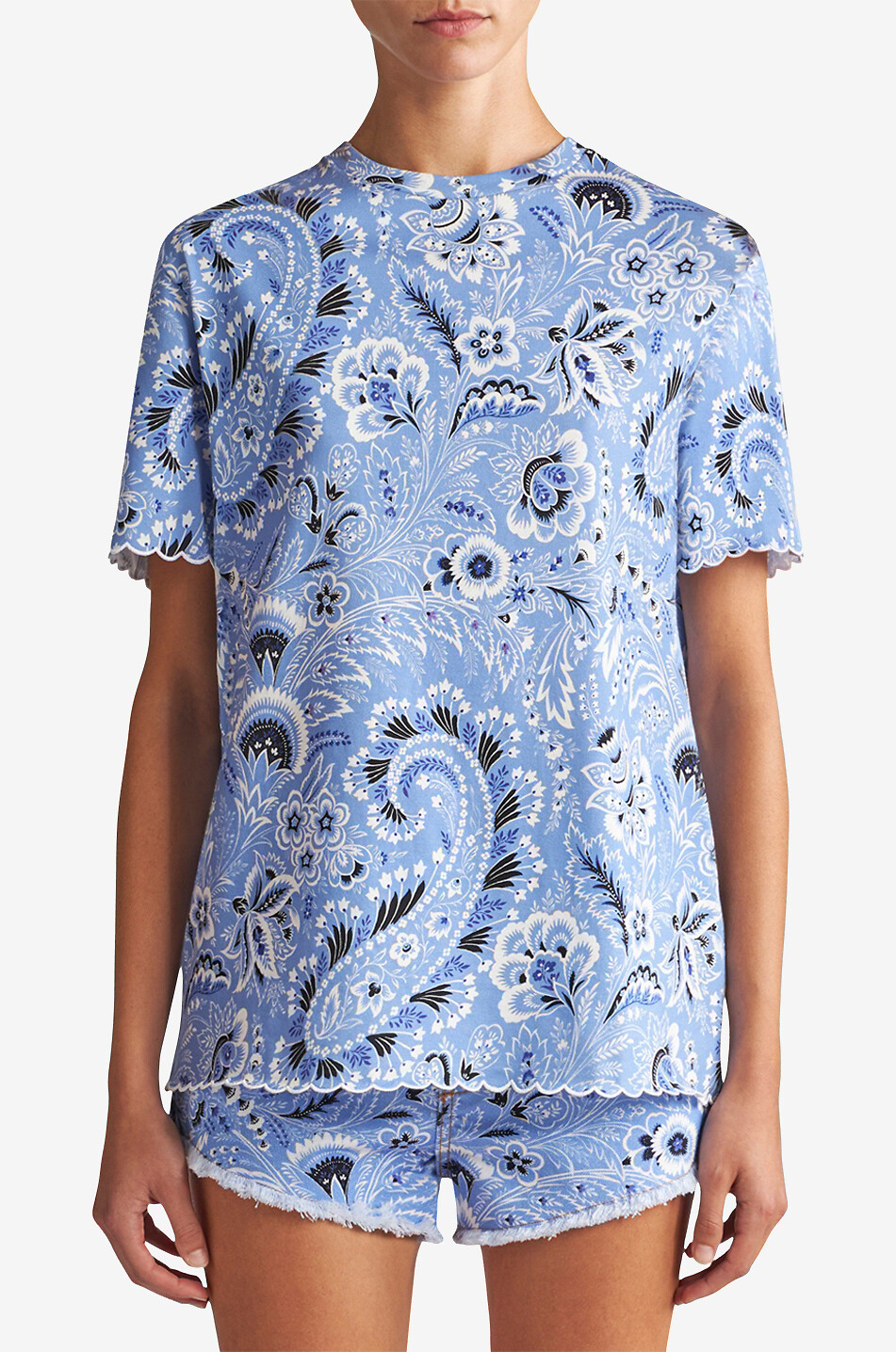 T-shirt à manches courtes imprimé Bandana Bouquet