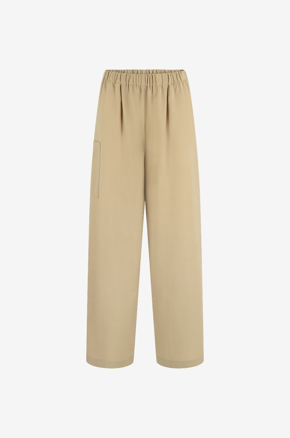 Weite Cargohose aus Wollmix