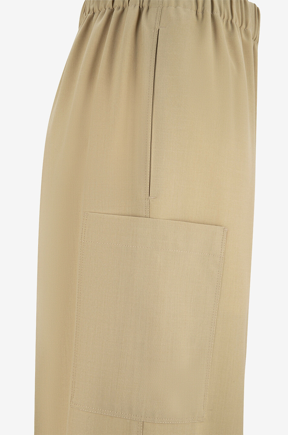 MONCLER Weite Cargohose aus Wollmix Damen [akeneo-beigefonce] 3