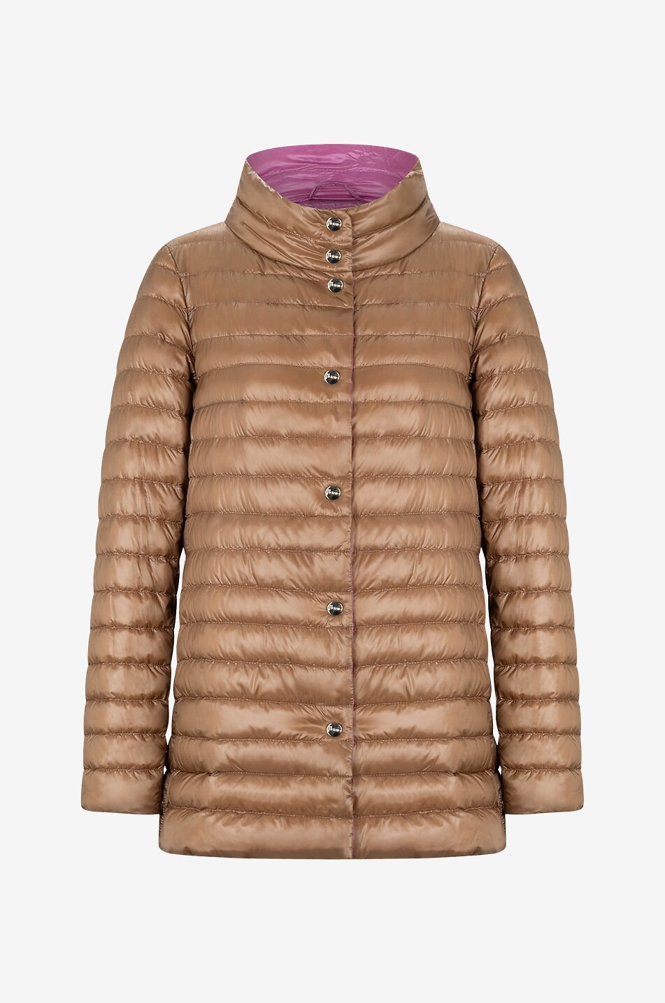 HERNO Doudoune réversible forme trapèze Ultralight Femme CAMEL 1