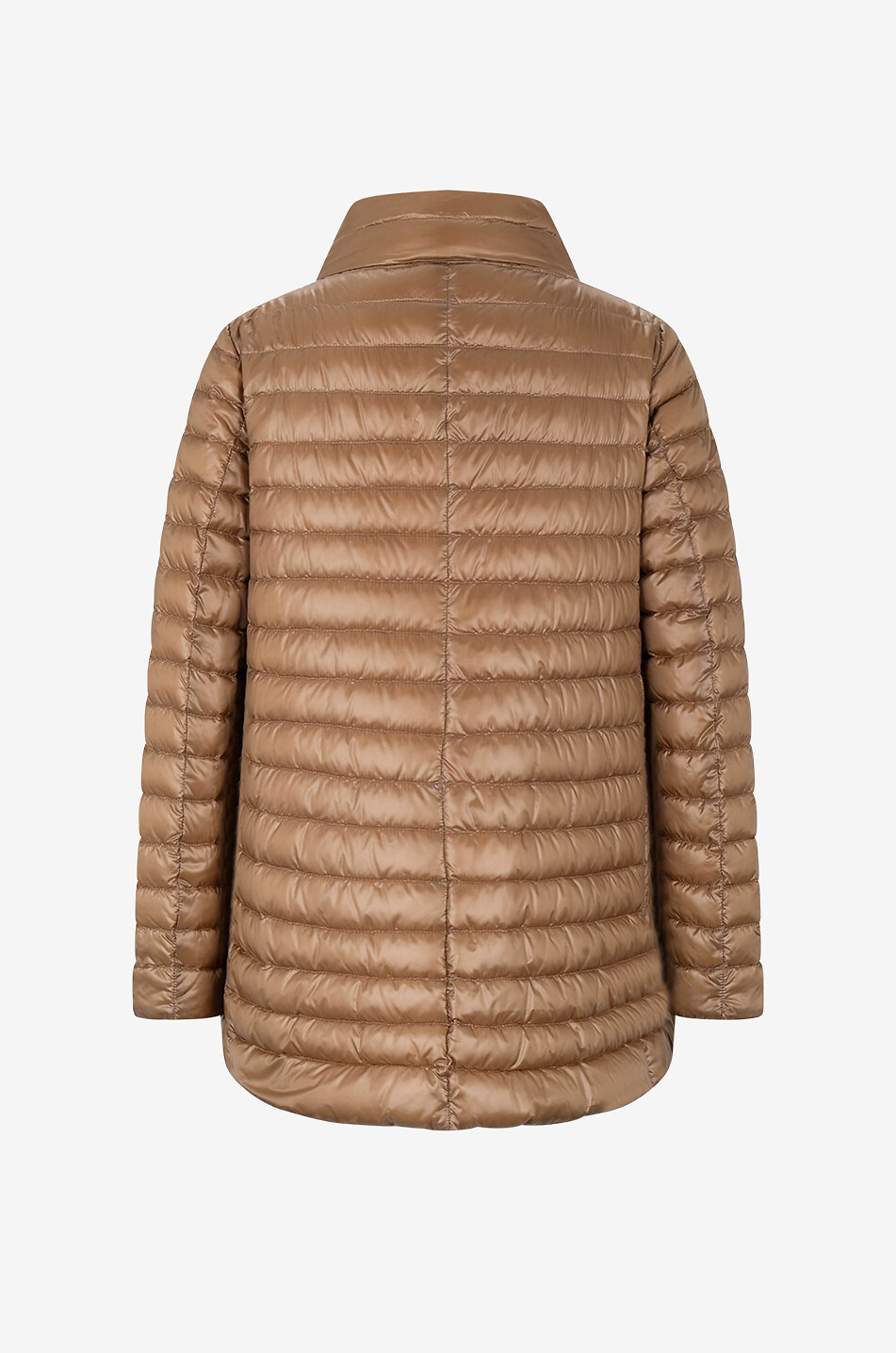 HERNO Ultralight reversible A-line down jacket Women CAMEL 3