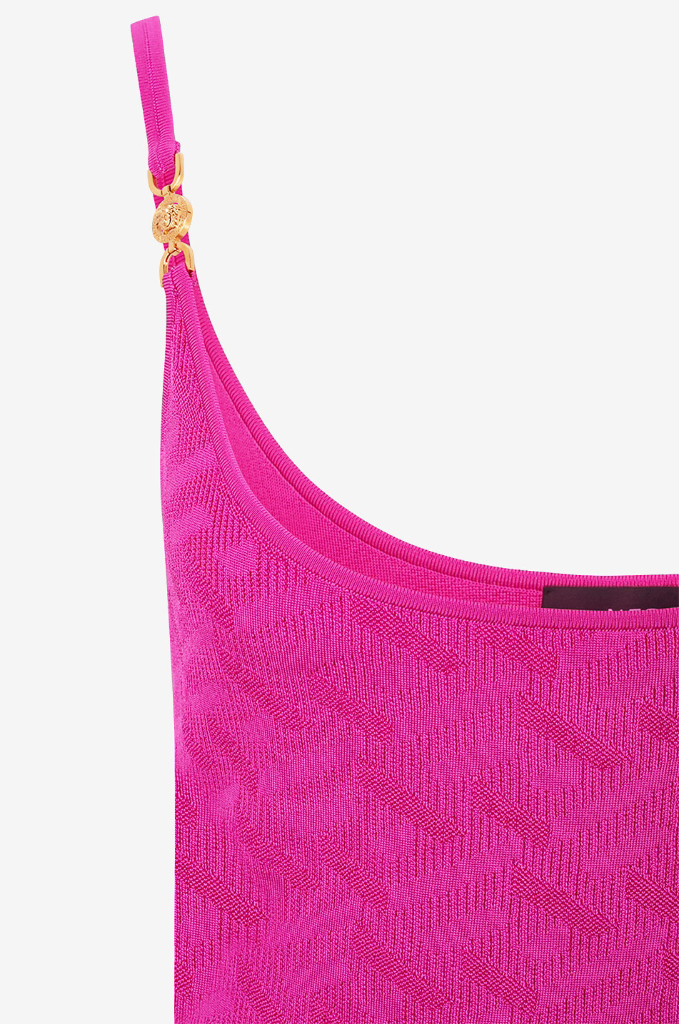 Mini robe à bretelles en maille jacquard La Greca