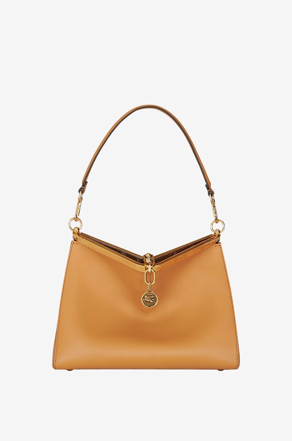 ETRO Handtasche aus Glattleder Vela Medium Damen KAMELFARBEN 1