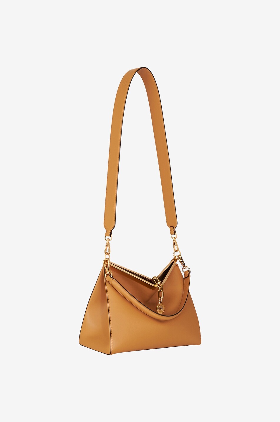 ETRO Handtasche aus Glattleder Vela Medium Damen KAMELFARBEN 5
