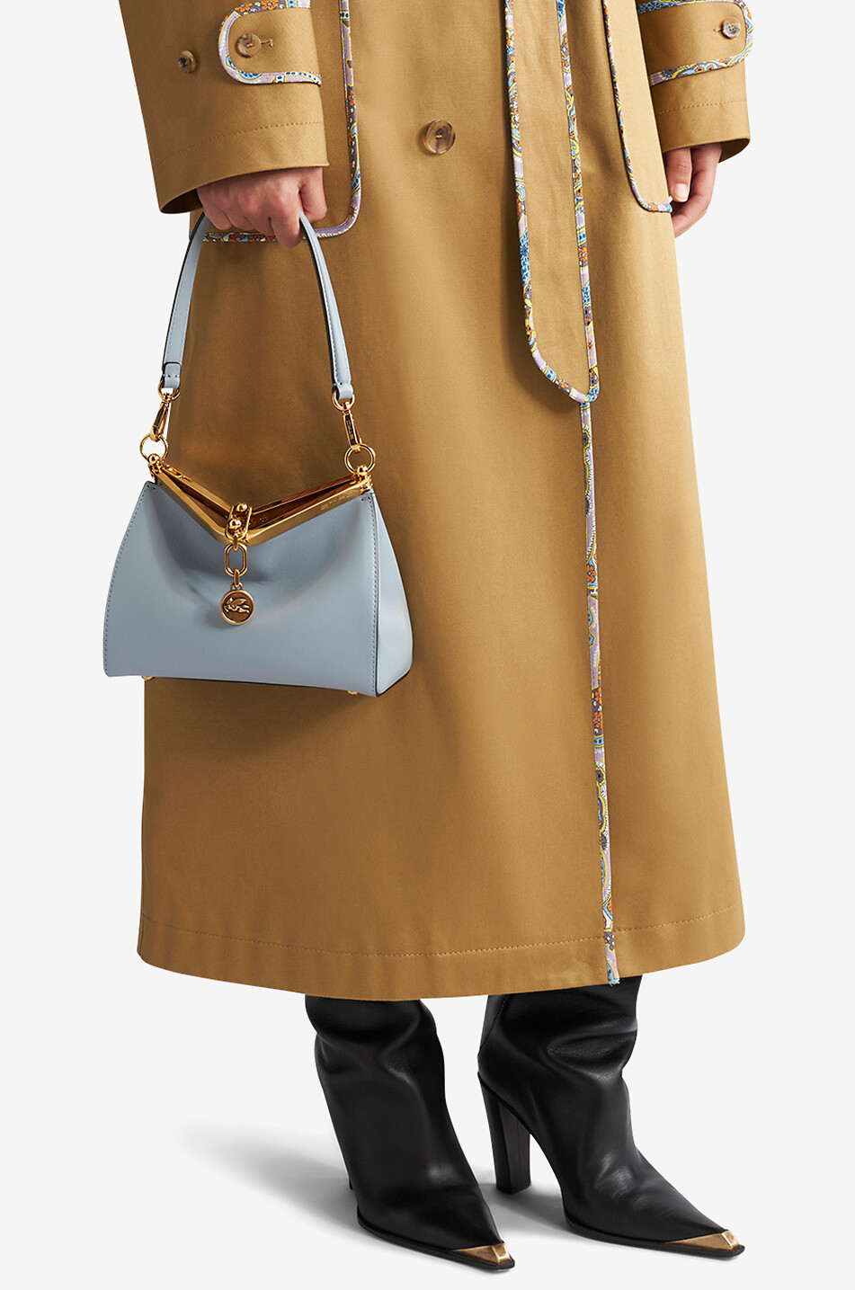 Schultertasche aus Glattleder Vela Mini
