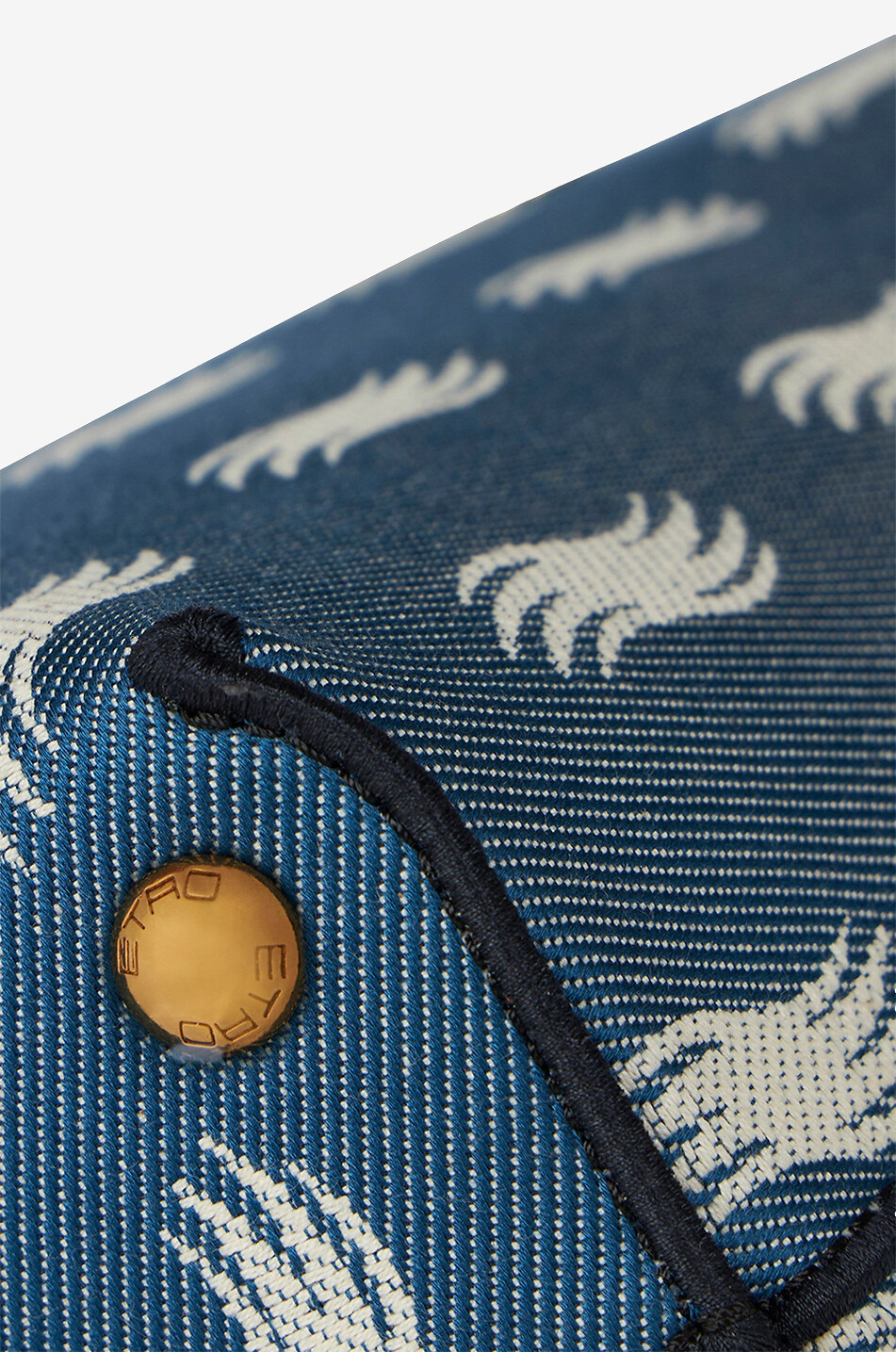 Sac cabas en jacquard et cuir Medium