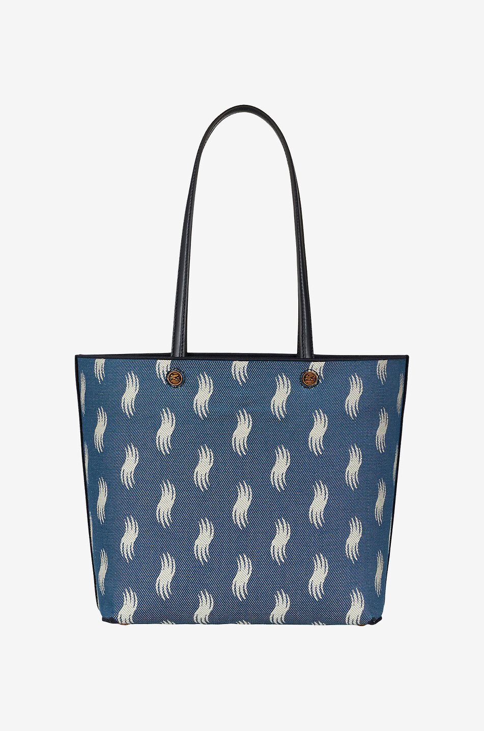 Sac cabas en jacquard et cuir Medium