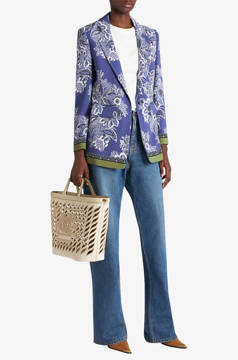 Gerader Cady-Blazer mit Print Bandana Bouquet