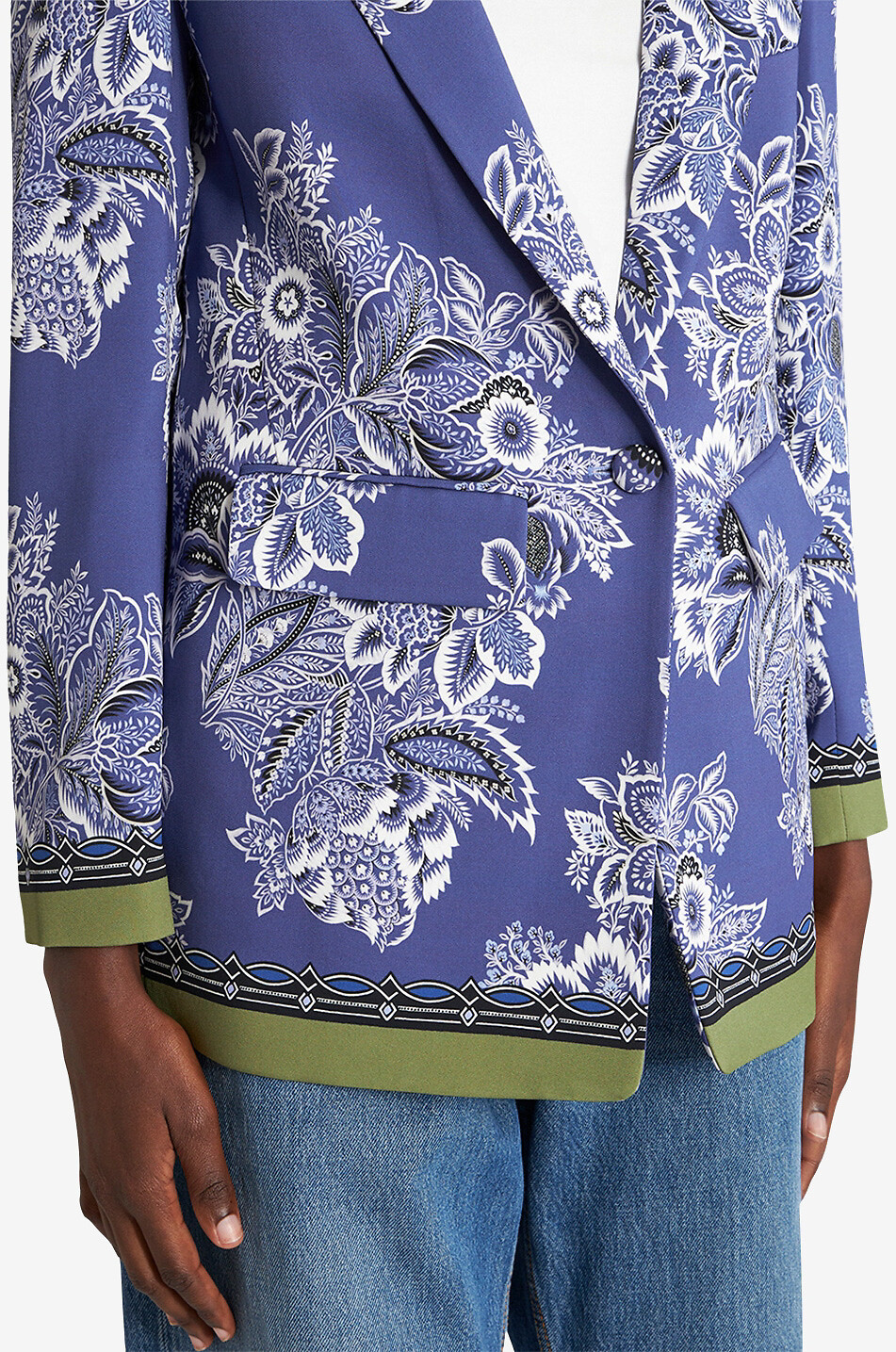 Gerader Cady-Blazer mit Print Bandana Bouquet