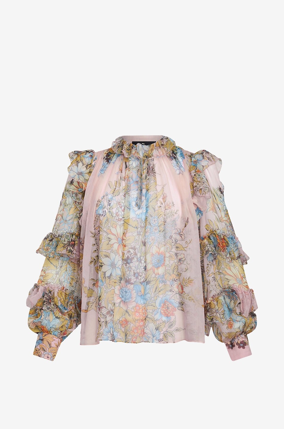 Etro Seidenbluse mit Pailletten shops