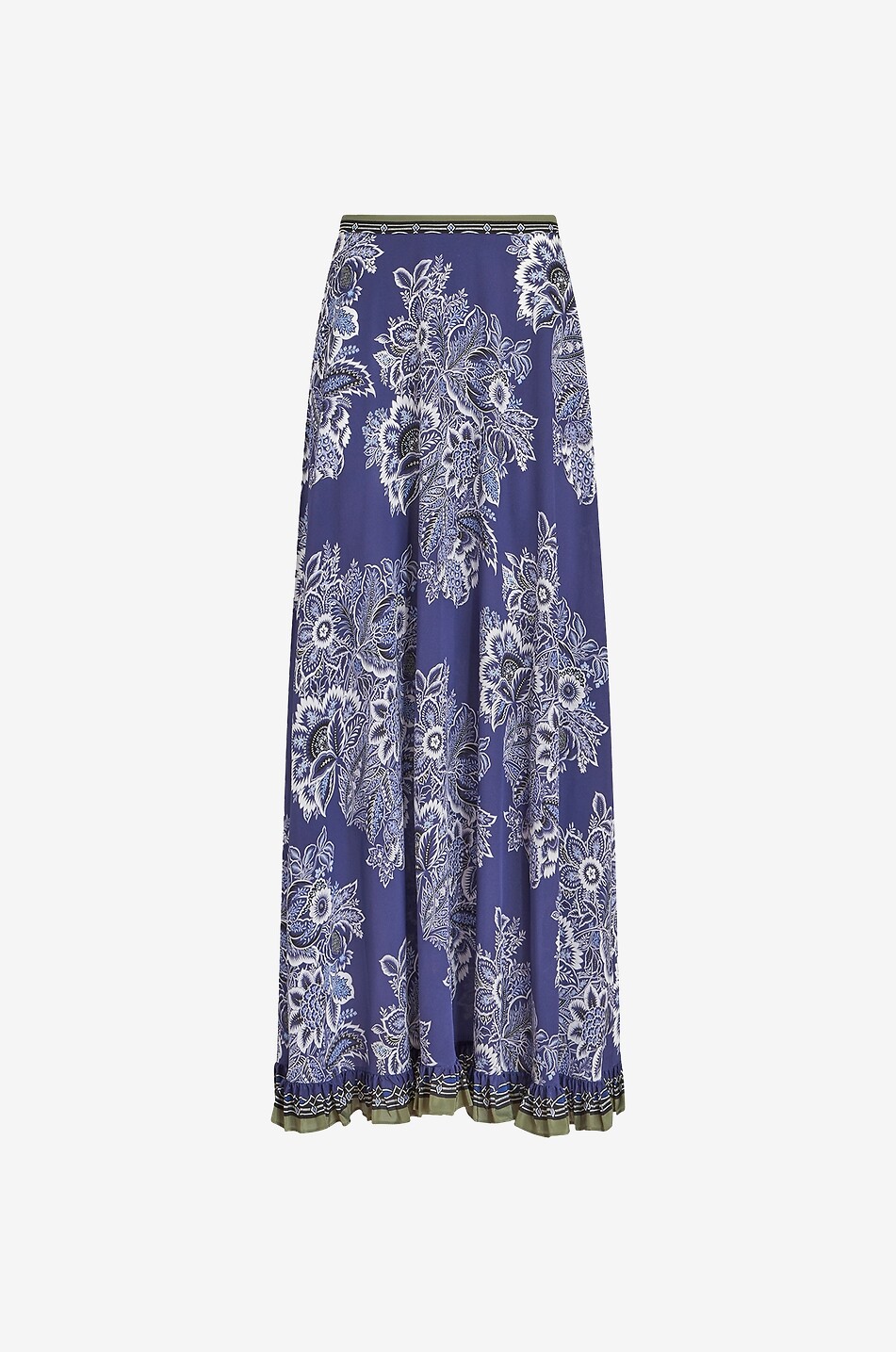 Jupe longue en soie Bouquet Bandana