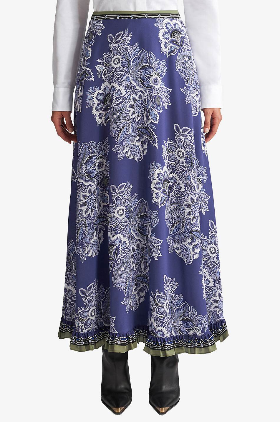 ETRO Bouquet Bandana long silk skirt Women MULTI COLOURED 6