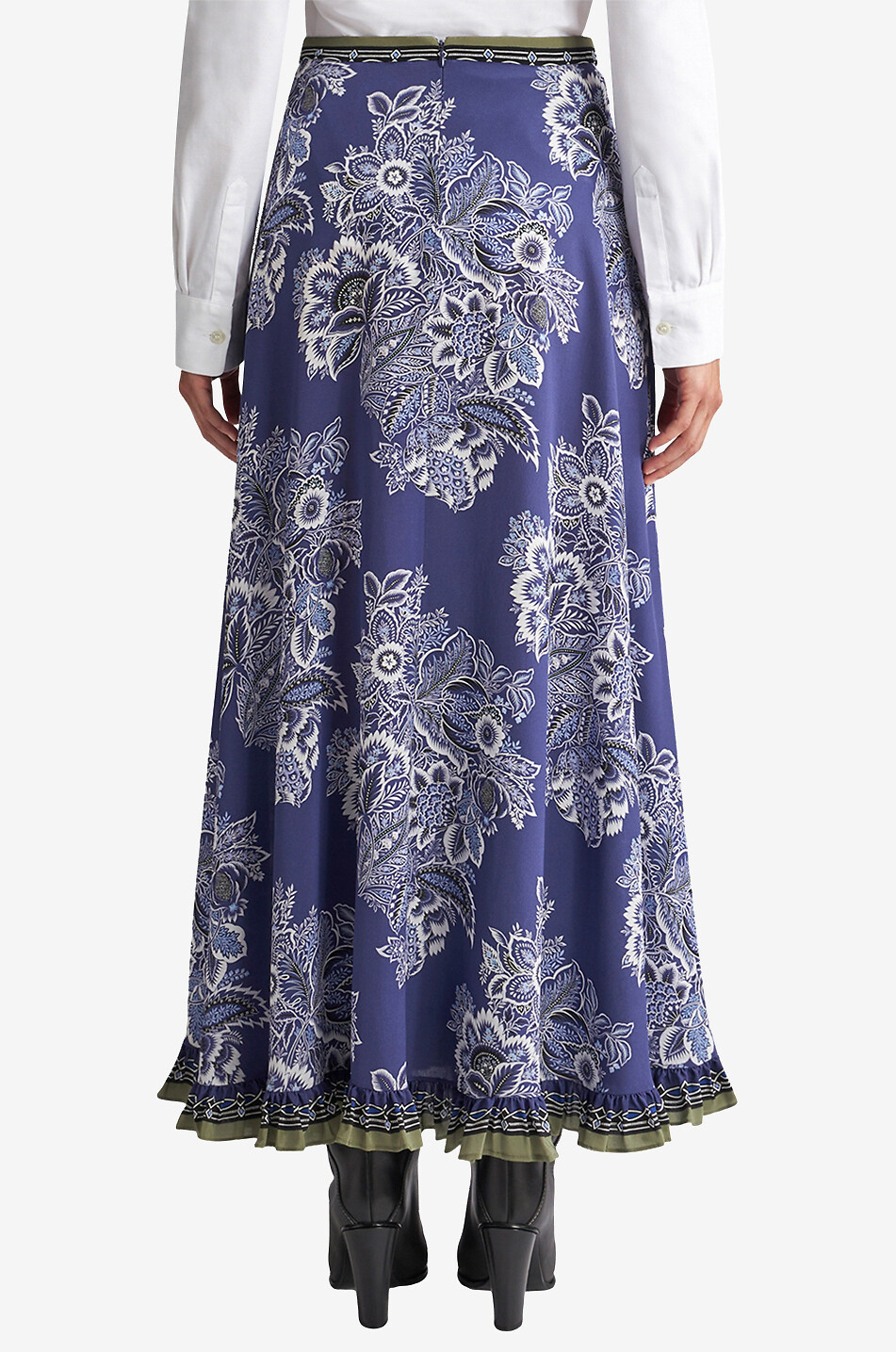 ETRO Bouquet Bandana long silk skirt Women MULTI COLOURED 3