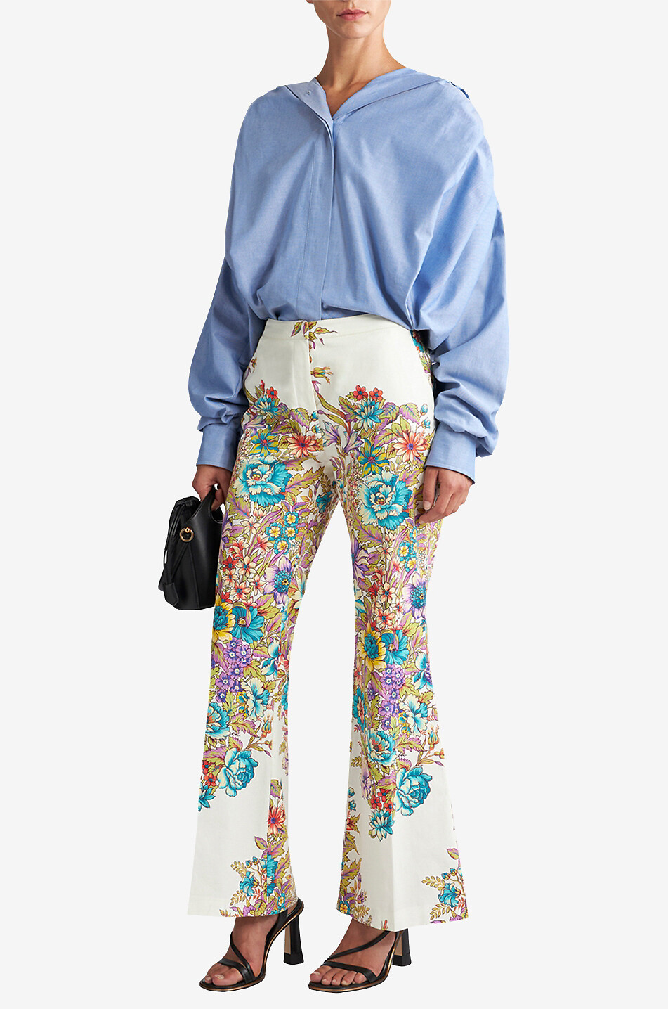 ETRO Ausgestellte Hose mit hoher Taille und Print Bouquet Damen BUNT 3