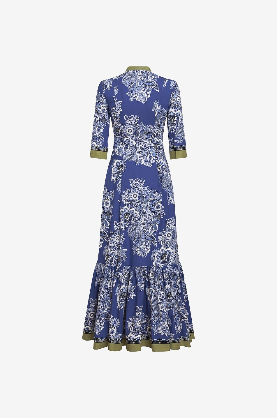 Robe maxi évasée en popeline Bandana Bouquet