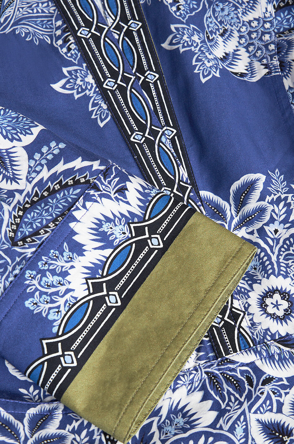 Robe maxi évasée en popeline Bandana Bouquet
