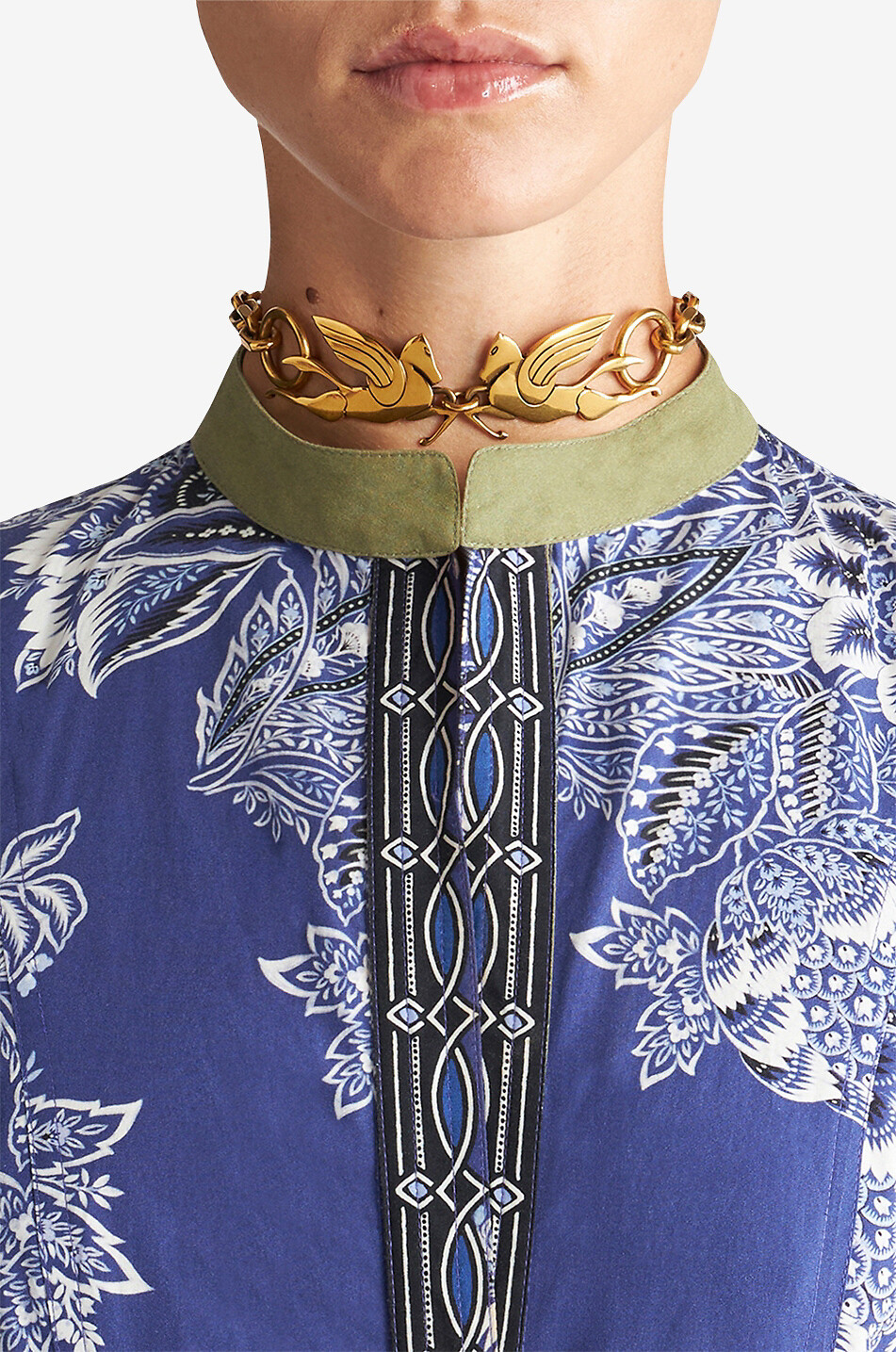 Robe maxi évasée en popeline Bandana Bouquet