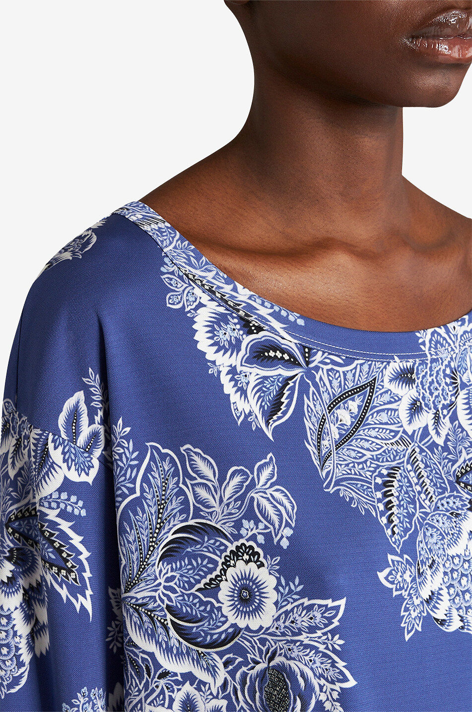 ETRO Bouquet Bandana loose short-sleeved top with round neckline Women MULTI COLOURED 6