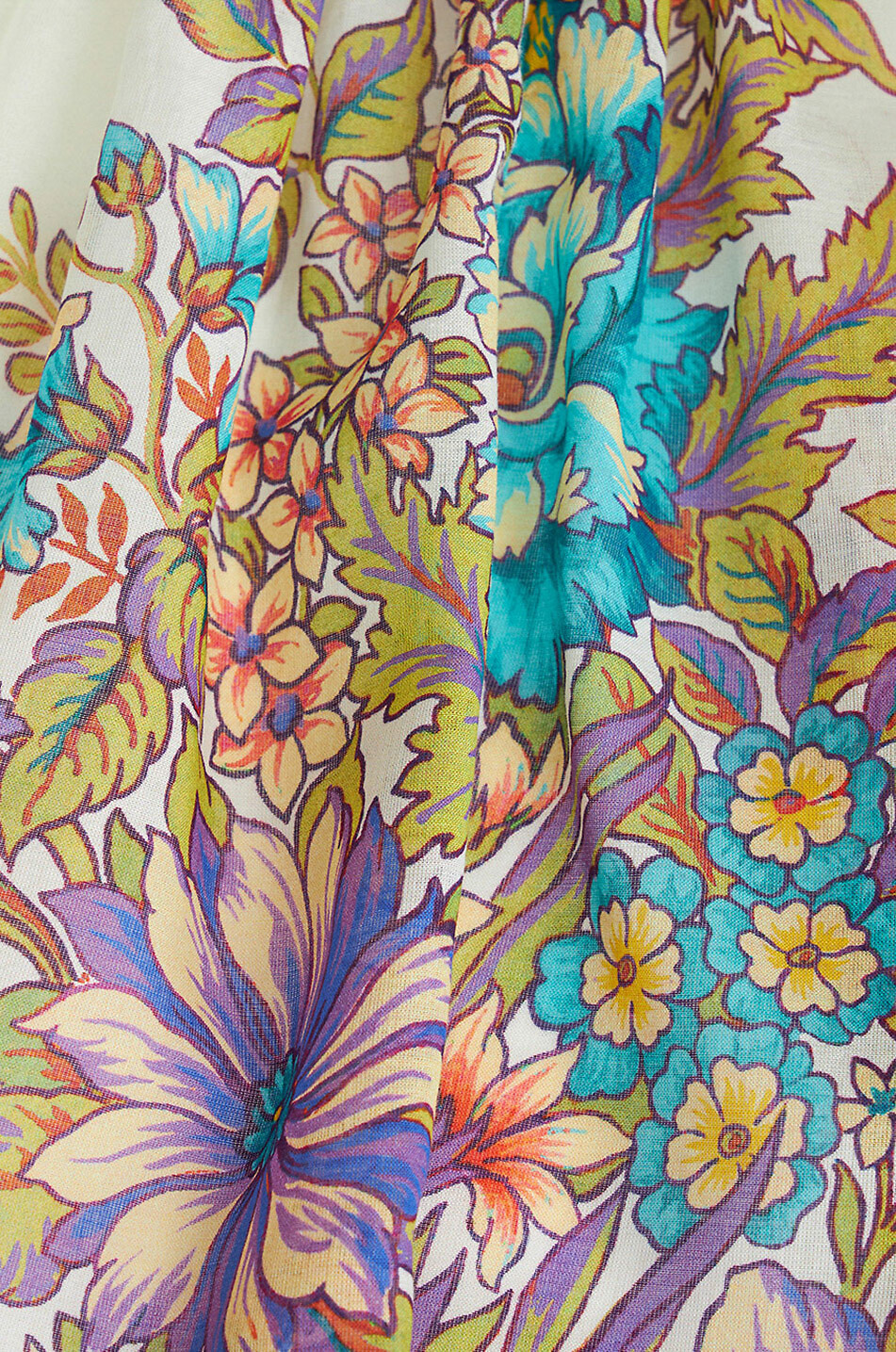 ETRO Baumwollvoile-Bluse mit Stehkragen Bouquet Damen BUNT 7