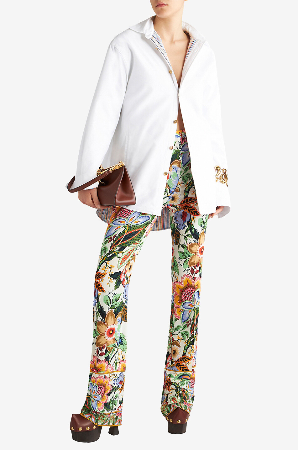 ETRO Pantalon slim en crêpe fleurie Bouquet Femme MULTICOLORE 3
