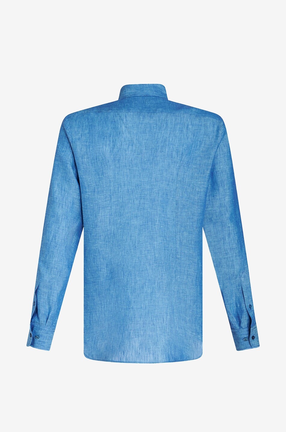 ETRO Pegaso embroidered linen shirt Men MEDIUM BLUE 2