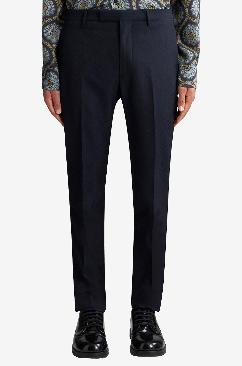 ETRO Slim-Fit-Abendhose aus Jacquard Medaillons Herren DUNKELBLAU 3