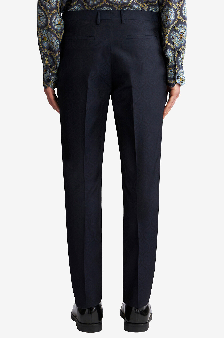 ETRO Slim-Fit-Abendhose aus Jacquard Medaillons Herren DUNKELBLAU 4