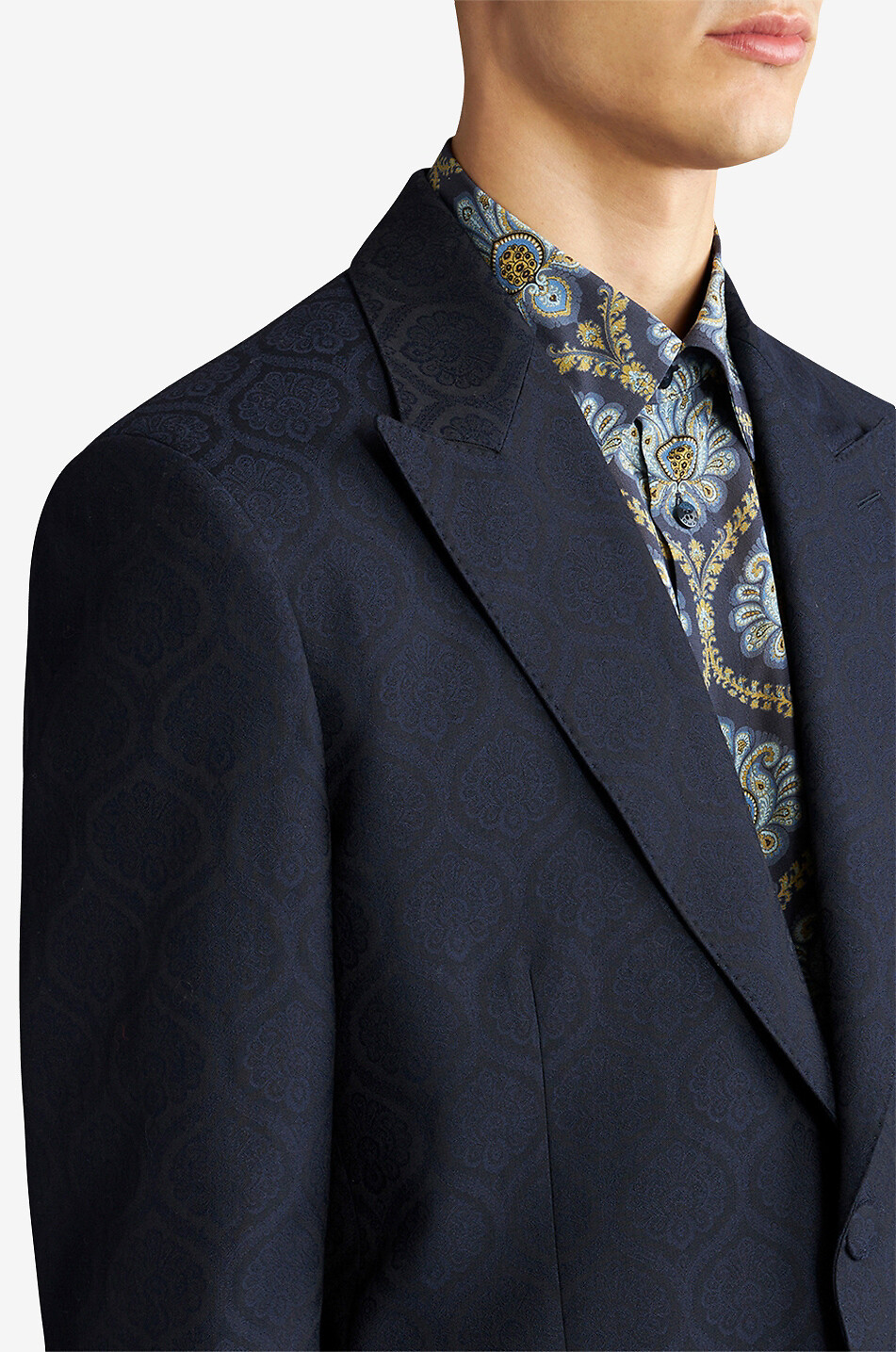 ETRO Jacquard-Abendjacke Medaillons Herren DUNKELBLAU 6