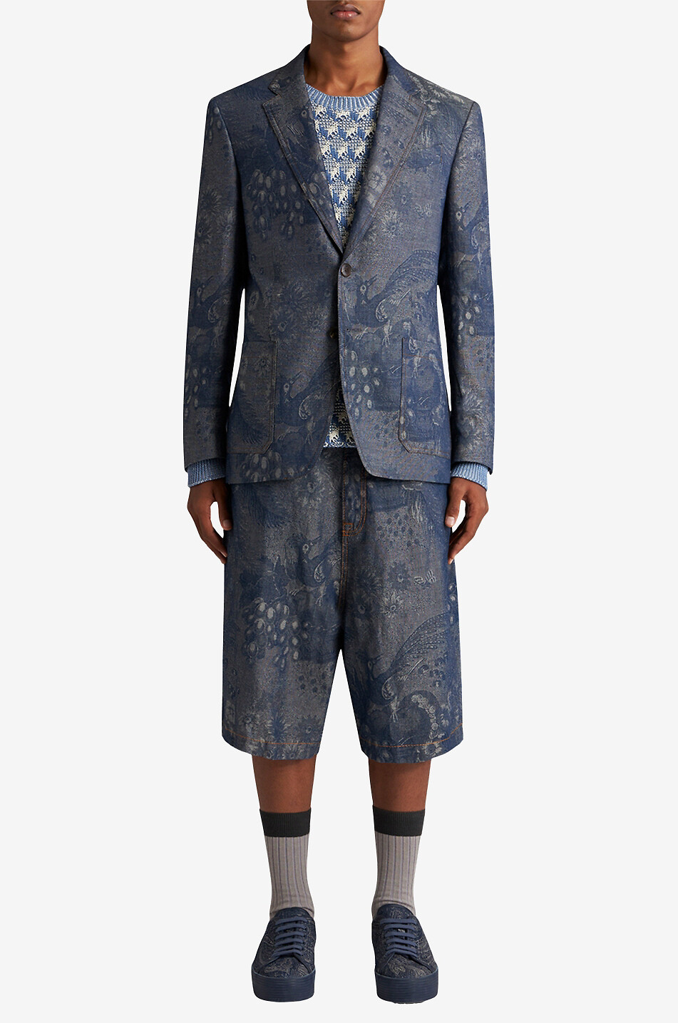 ETRO Blazer en jacquard de denim Still Life Homme BLEU MOYEN 4