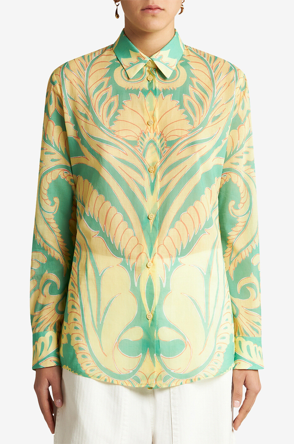 Voile-Hemd mit Print Venus